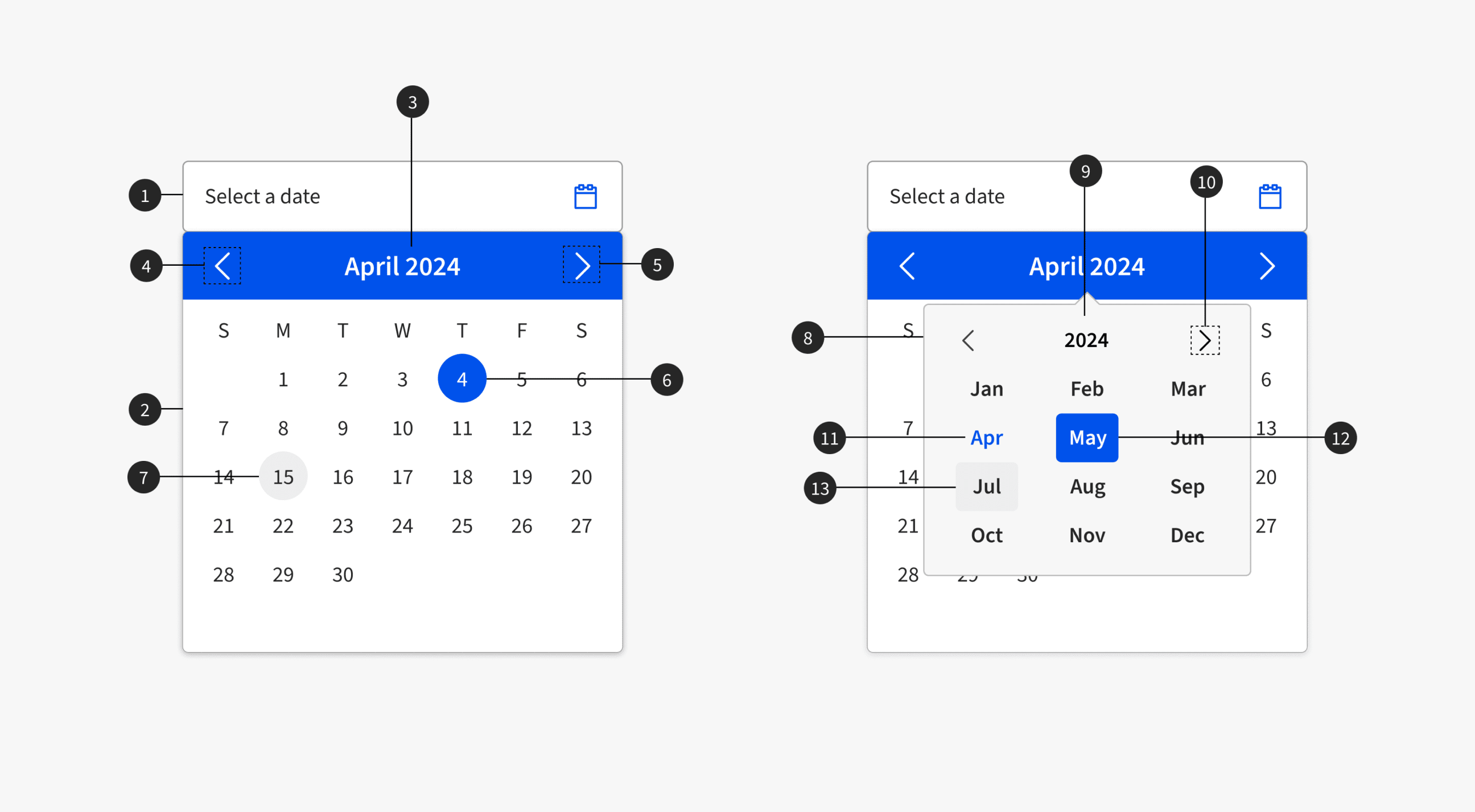 Date Picker Anatomy