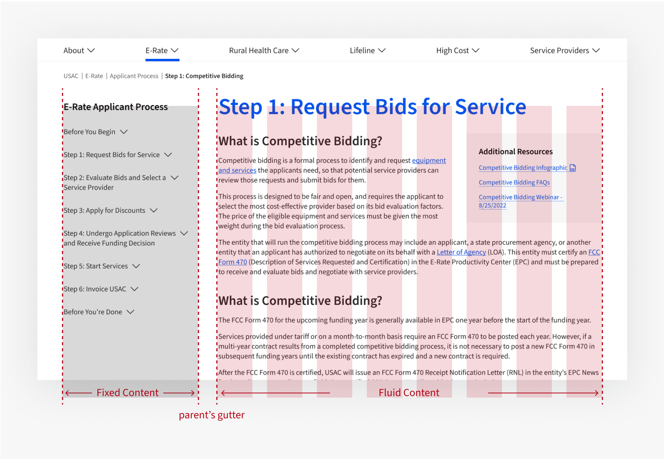 Fixed-Width Content snapshot example