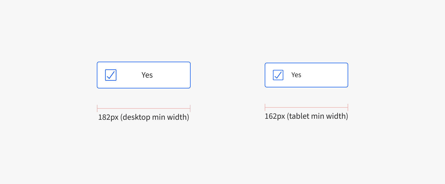 Radio button width