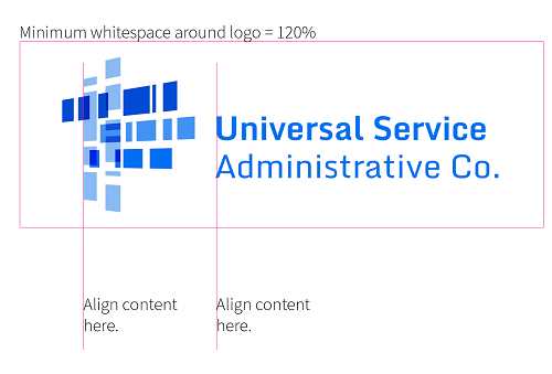 USAC logo alignment image