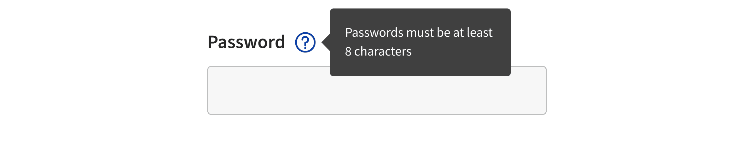 Tooltip Password